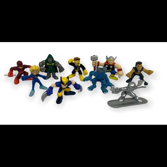 26 Action Figures Superheroes Marvel DC Comics Hulk Wolverine Silver Surfer - Picture 6 of 7